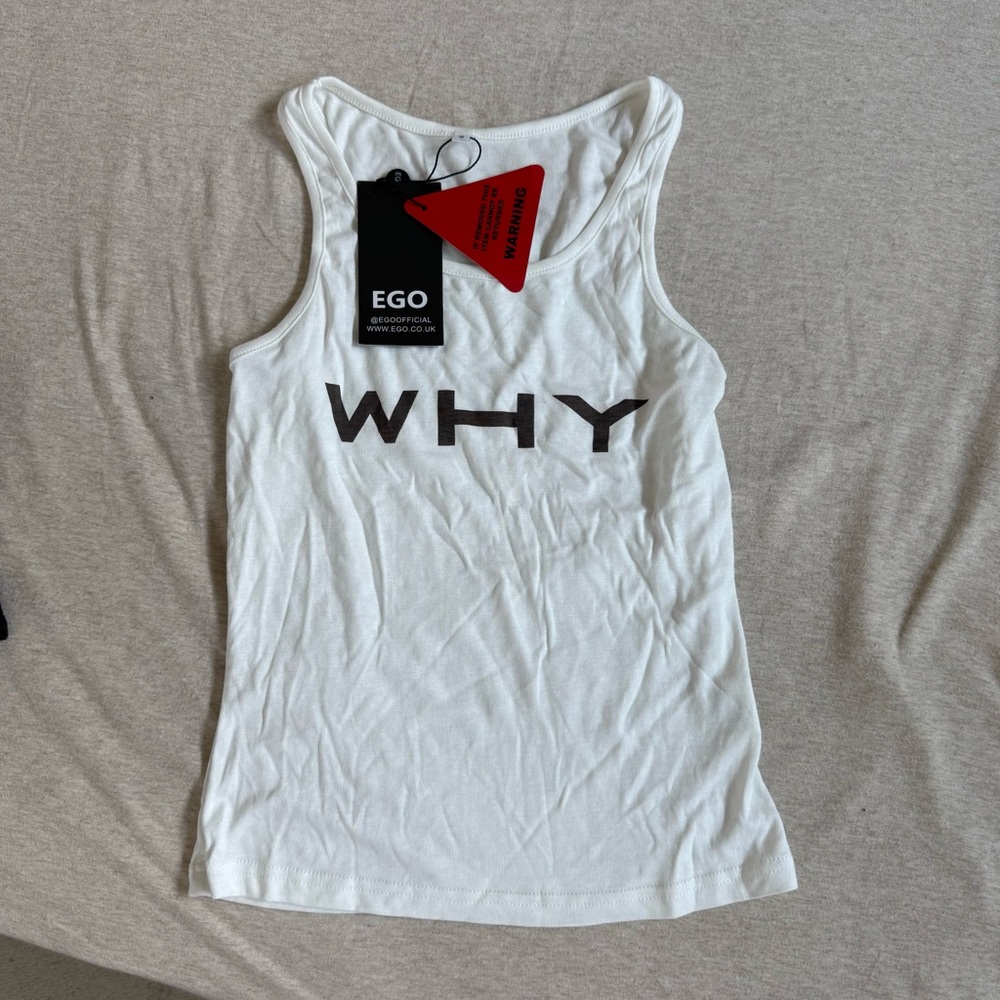 EGO Women's White Tank Top
